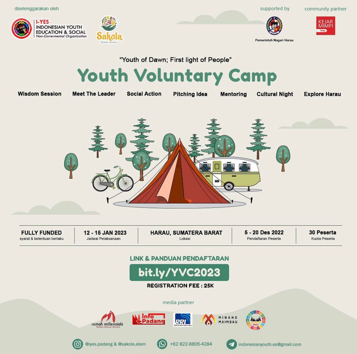 Youth Voluntary Camp 2023 Digelar di Januari, Berikut Syarat Daftarnya