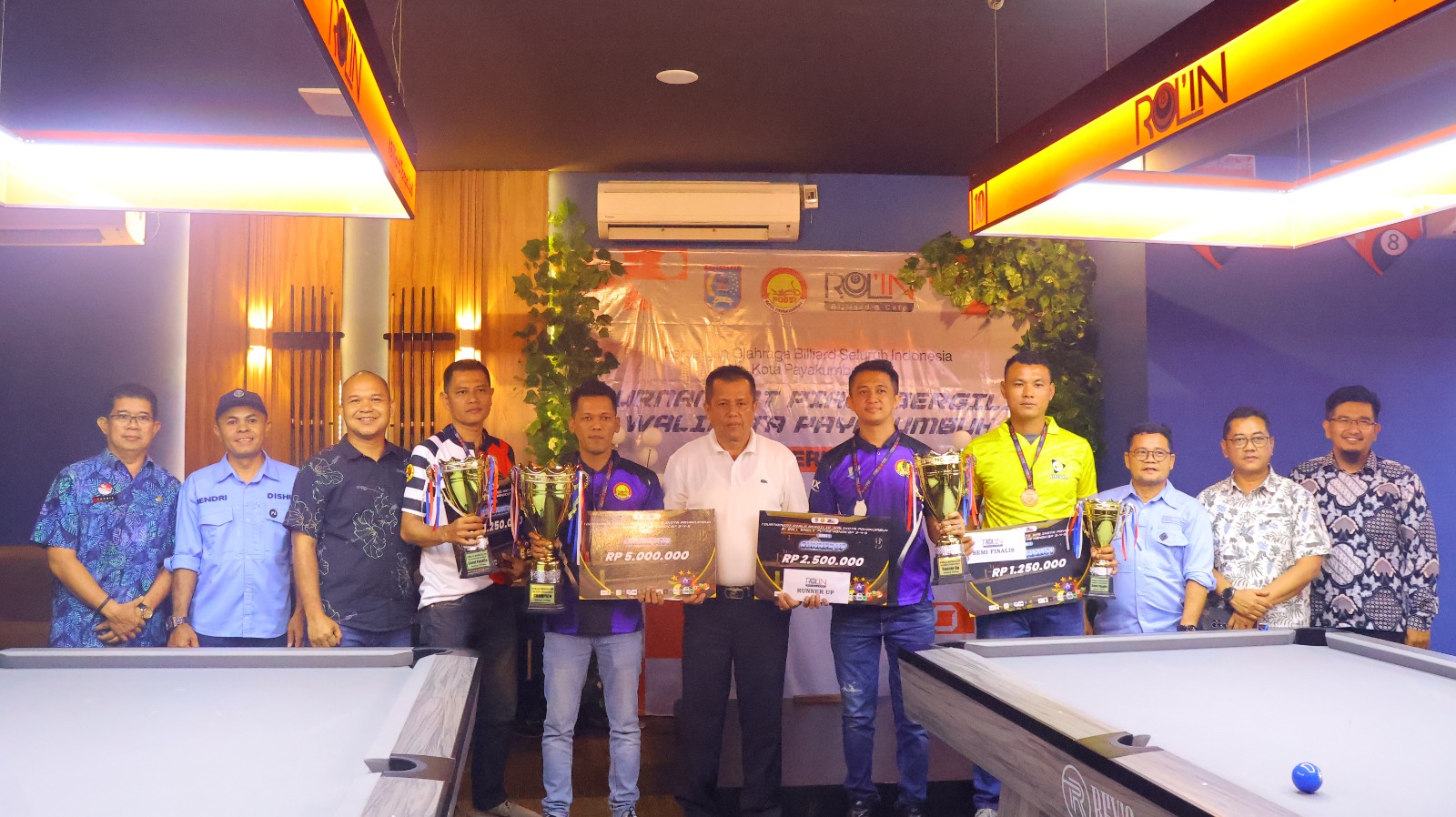 Turnamen Biliar Piala Wali Kota Payakumbuh Resmi Ditutup, Biliar Tanpa Judi Jadi Komitmen Bersama