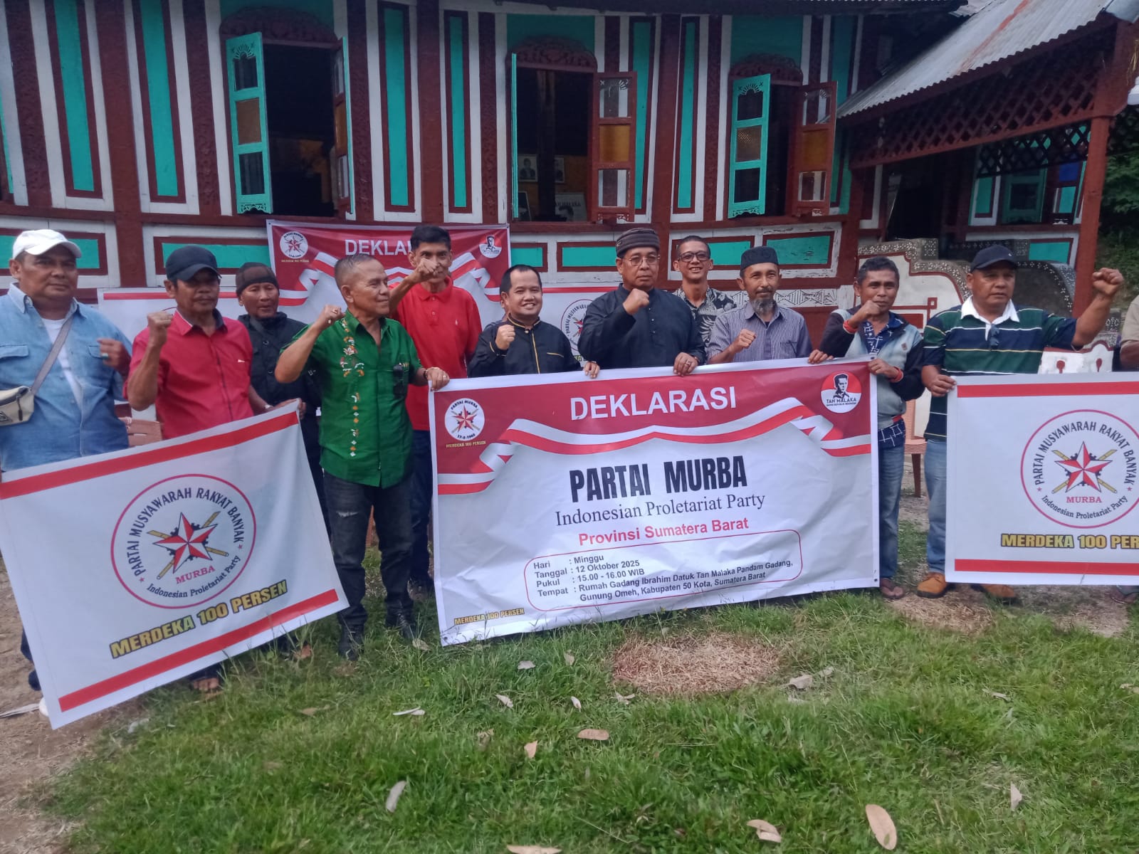 Partai Murba Dideklarasikan Kembali di Rumah Gadang Tan Malaka, Nagari Pandam Gadang