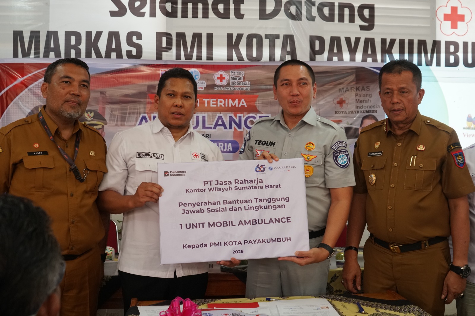 Pemko Payakumbuh Apresiasi Bantuan Ambulans dari Jasa Raharja untuk PMI